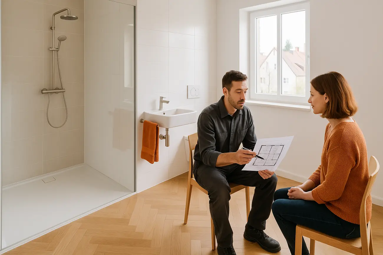 Badsanierung im Reihenhaus in München-Süd: worauf Sie achten sollten