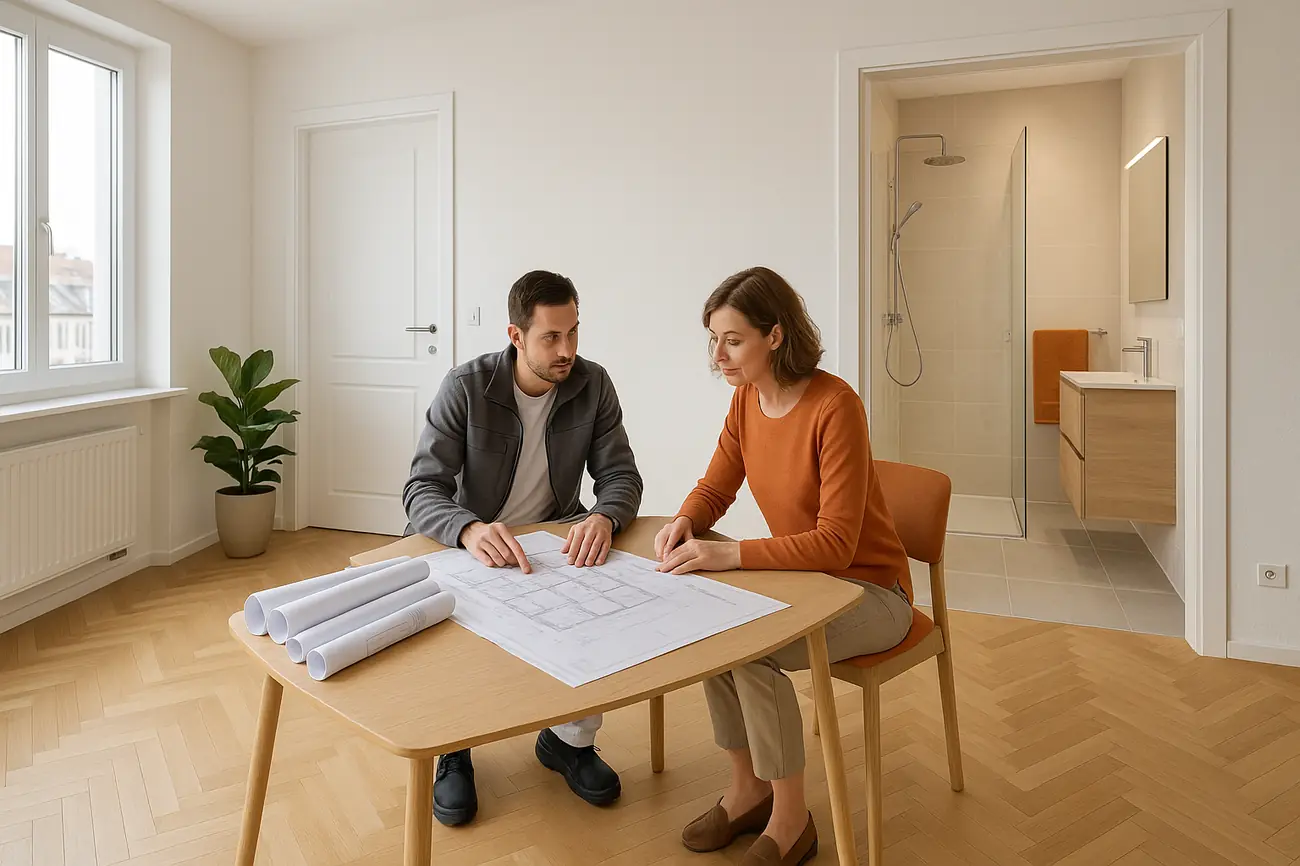 Badsanierung in München-Süd: Besonderheiten in Etagenwohnungen richtig planen