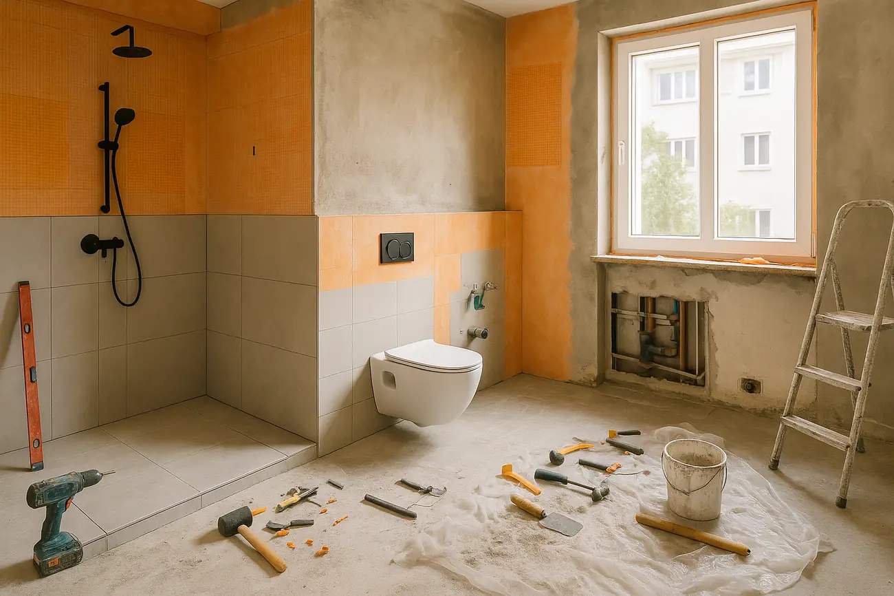 Großformatfliesen vs. kleine Fliesen: Kleine Bäder und große Wohnbereiche richtig planen