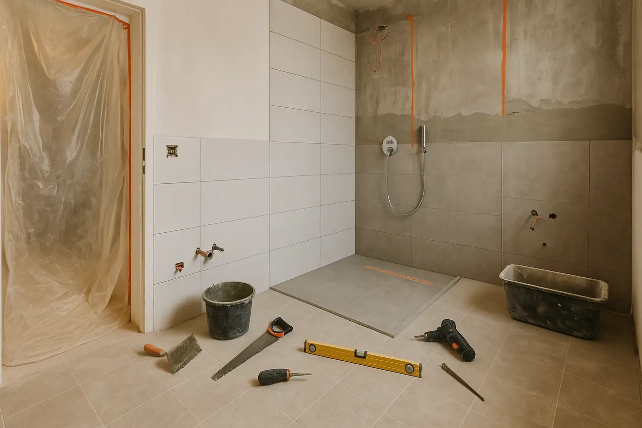 Rutschfeste Fliesen für Ihre Walk-in-Dusche in München