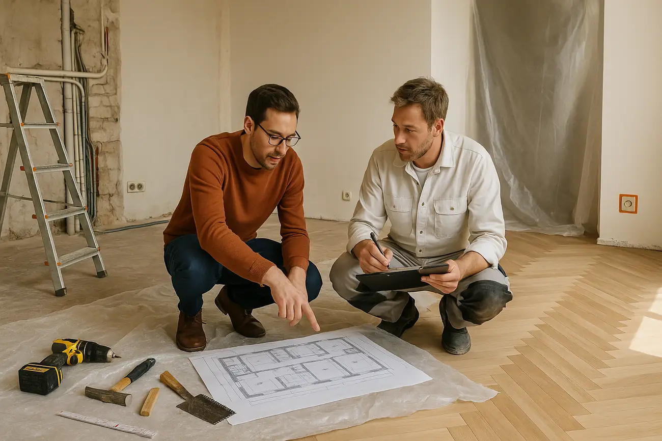 Zusammenarbeit mit Innenarchitekt und Ausführungsfirma in München